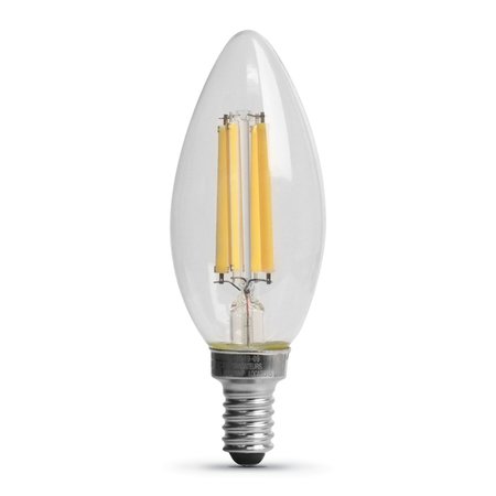 Feit Electric Blunt Tip E12 (Candelabra) LED Bulb Soft White 75 W , 2PK BPCTC75/827LED2
